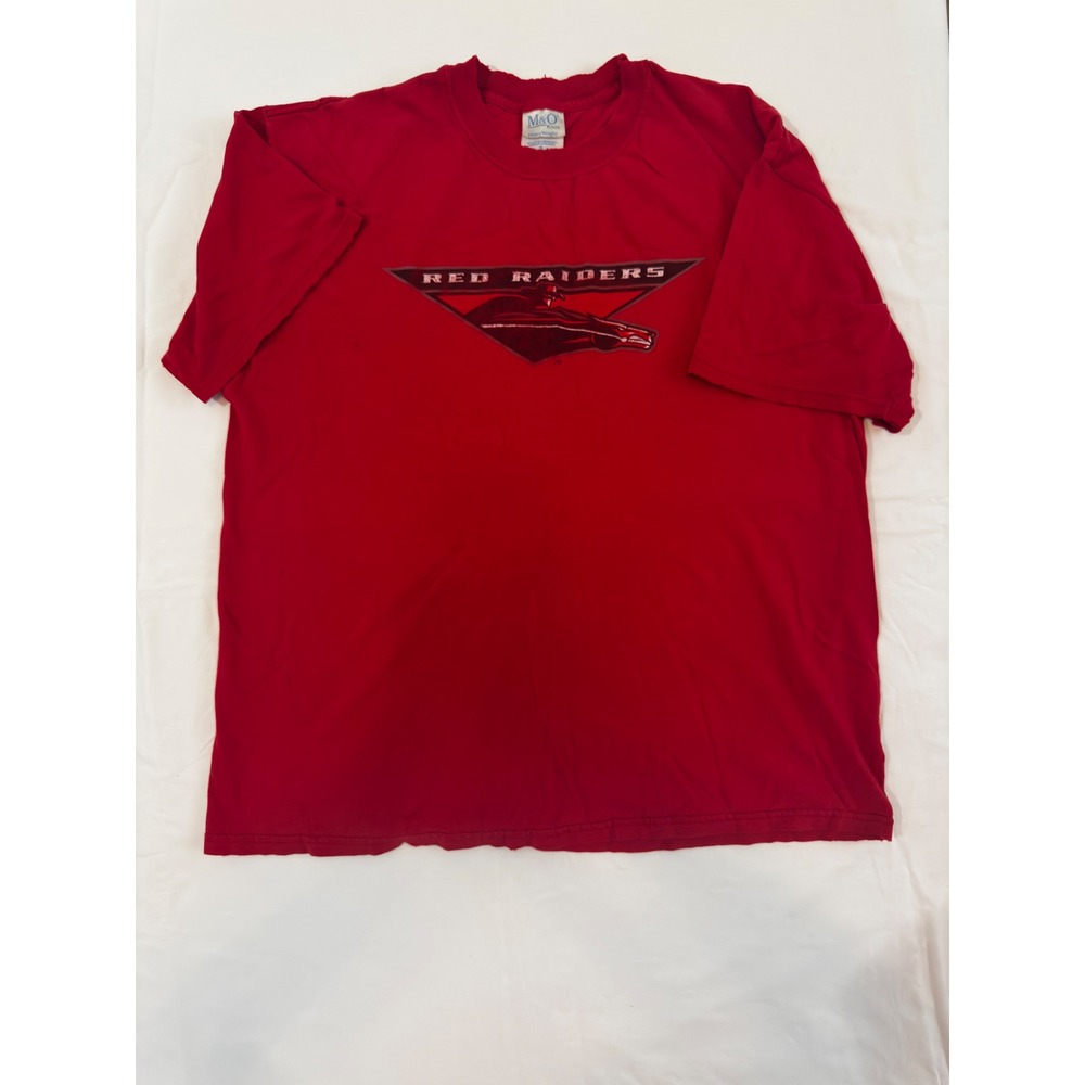 Y2K Vintage Texas Tech Red Raiders Graphic Tee Masked Rider Red T-Shirt XL